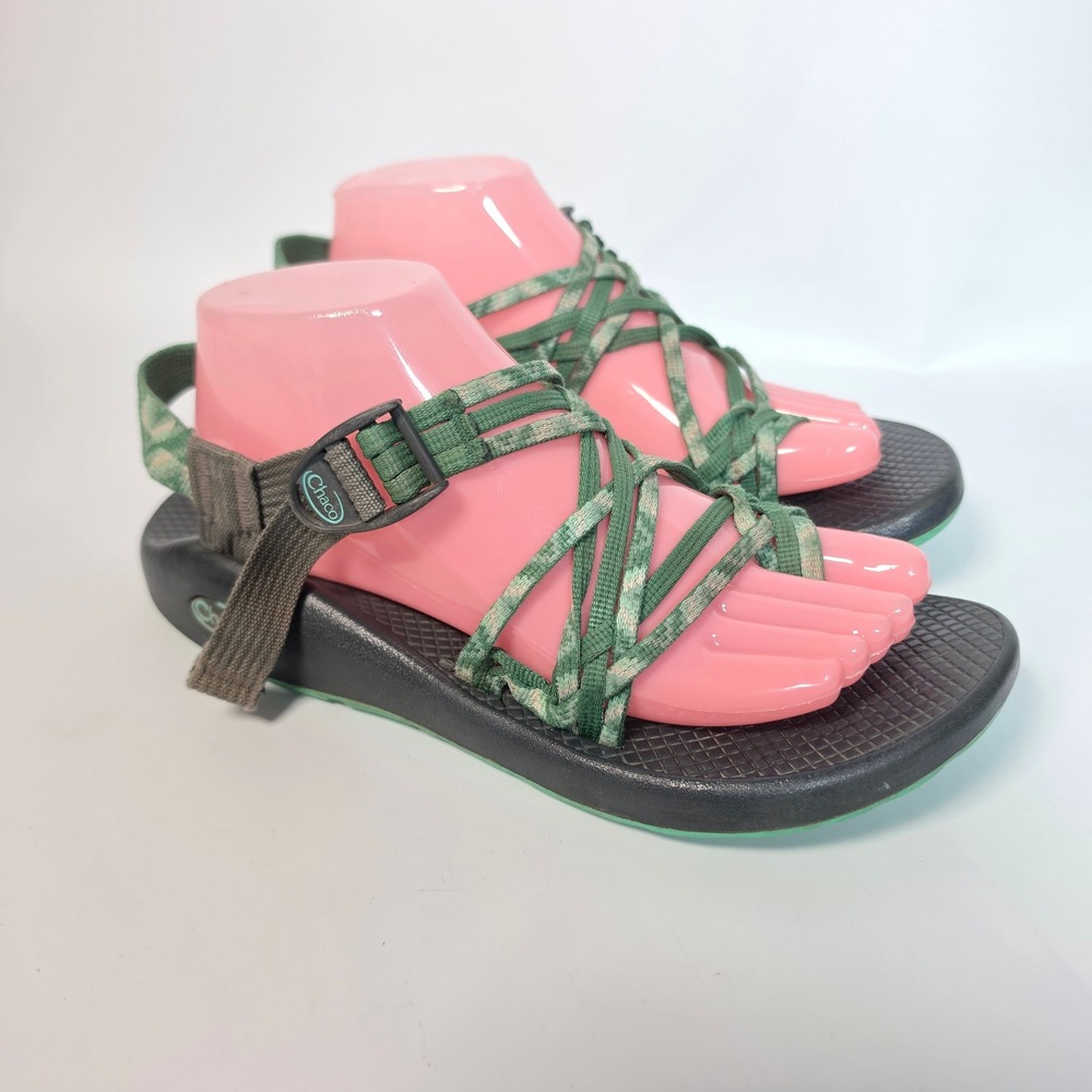 Chaco ZX3 Classic Sandals Women's 9 Green Shiver Pine Strappy Hiking Outdoor